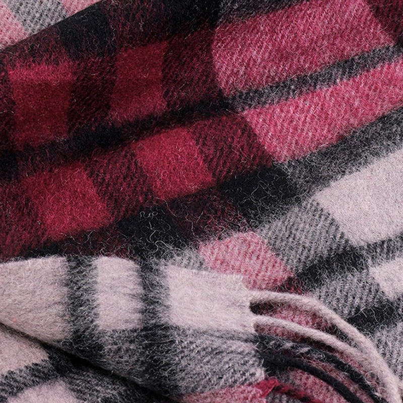 SKNSOFT Winter Wool Plaid Scarf for Men,Women Fashion Tartan Wrap Checkered Scarves - Image 3